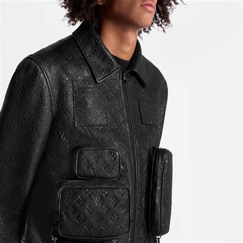 monogram lv jacket|monogram embossed utility jacket.